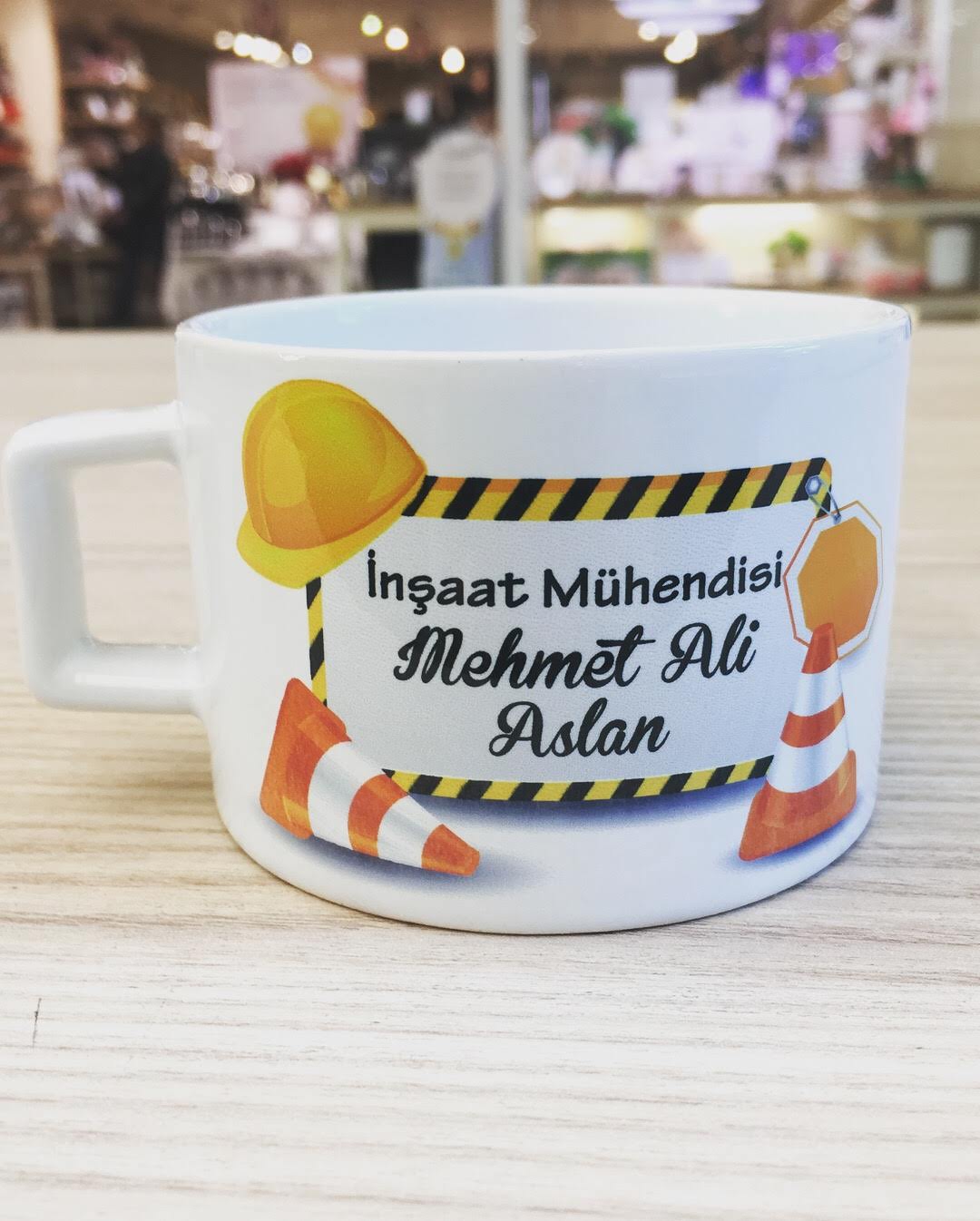 İnşaat Mühendisine Özel Ahşap Altlıklı Fincan Seti