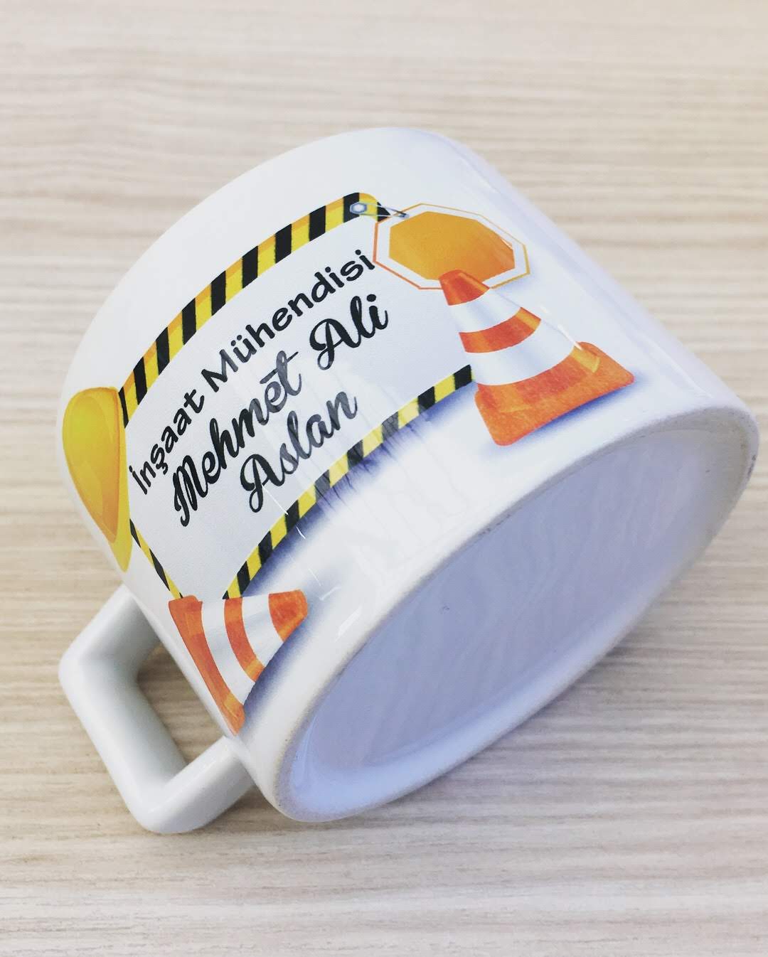 İnşaat Mühendisine Özel Ahşap Altlıklı Fincan Seti