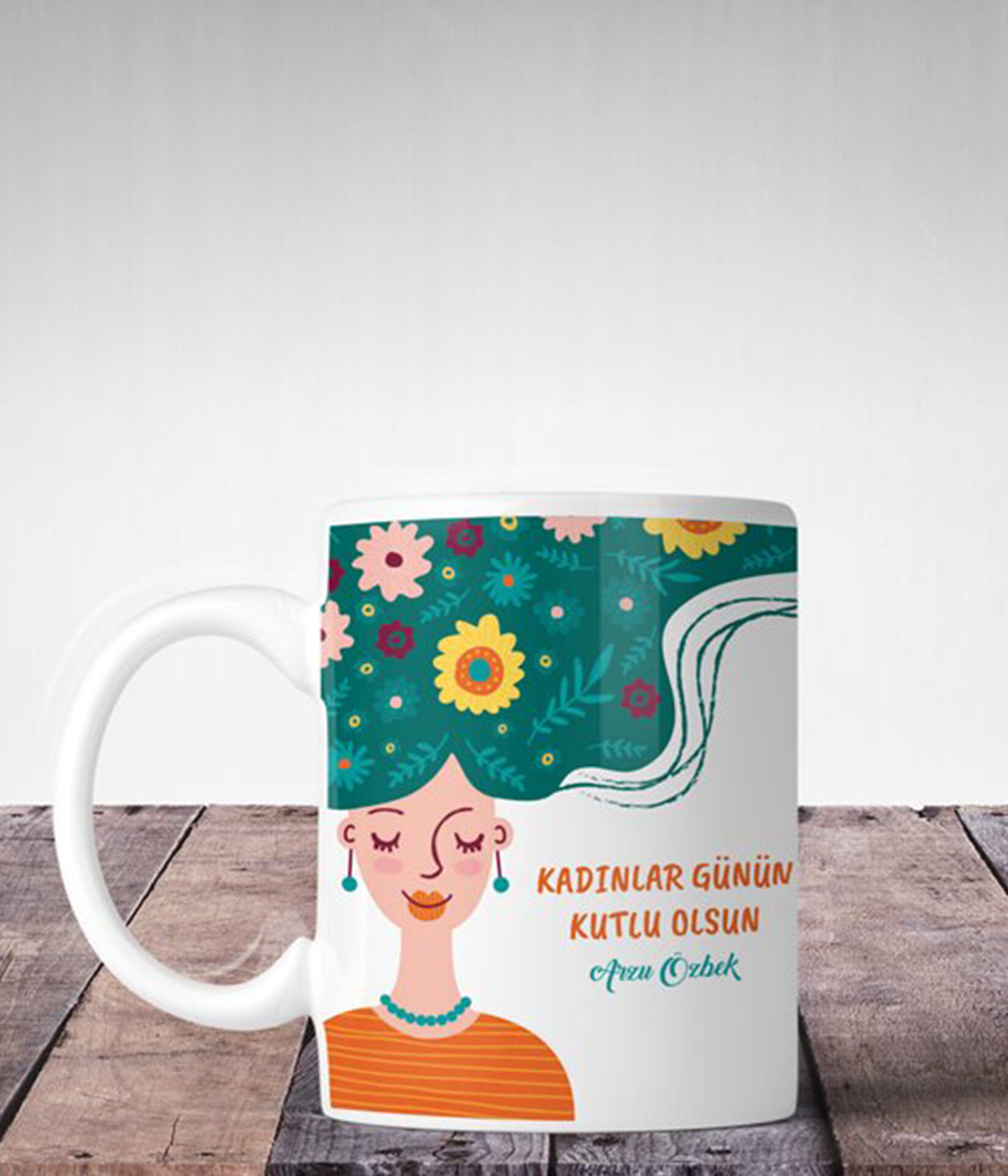 Kişiye Özel Dünya Kadınlar Günü Kupası (Tasarım 1)